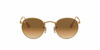 Picture of Ray-Ban Unisex-Adult RB3447 Metal Sunglasses, Matte Gold/Clear Gradient Brown, 50 mm