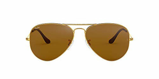 Picture of Ray-Ban Unisex-Adult RB3025 Classic Sunglasses, Gold/Brown, 58 mm