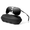 Picture of Aviator Sunglasses for Men Polarized Women-MXNX UV Protection Lightweight Driving Fishing Sports Mens Sunglasses MX208-(Black /Black Lens)