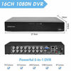 Picture of Evtevision 16CH 1080N AHD DVR Hybrid AHD+HVR+TVI+CVI+NVR 5-in-1 Security System Realtime Standalone CCTV Surveillance Onvif P2P QR Code Scan w/ Easy Remote Smartphone View HDMI/VGA Output (NO HDD)