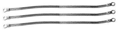 Picture of 12" x 1/4" Braided Ground Straps (1/4" Ring to 1/4" Ring)-3pcs