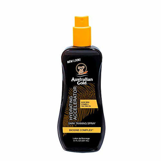 Picture of Australian Gold Dark Tanning Accelerator Spray Gel, 8 Ounce | Moisturize & Hydrate Skin | New Packaging Same Great Formula (a70003)