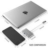 Picture of LENTION 4-in-1 USB-C Hub with Type C, USB 3.0, USB 2.0 Compatible 2020-2016 MacBook Pro 13/15/16, New Mac Air/Surface, ChromeBook, More, Multiport Charging & Connecting Adapter (CB-C13, Silver)