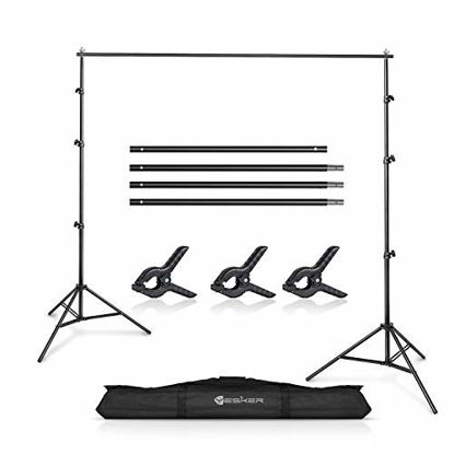 Picture of Yesker 9.2X 10 ft Photo Video Studio Background Support Stand, Adjustable Heavy Duty Photography Backdrop Support System Kit for Photoshoot Party Video Creator