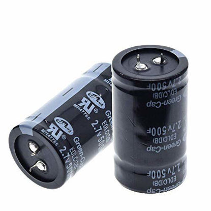 Picture of 2.7V 500F Capacitor Farad Capacitor 35mm 60mm, Super Capacitor Drops Automobile Capacitor Through General Orifice 2Pcs