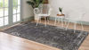 Picture of Unique Loom Sofia Collection Traditional Vintage Area Rug, 9' x 12', Dark Gray/Ivory