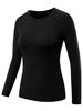 Picture of Neleus Women's 3 Pack Compression Workout Shirt,8021,Black,L,Tag XL