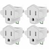 Picture of ETL Listed 3-2 Prong Grounding Outlet Adapter, JACKYLED 3 Prong to 2 Prong Adapter Converter, Portable Fireproof 200 Resistant Heavy Duty Wall Outlet Plug for Household Appliances Industrial, 4 Pack