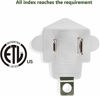 Picture of ETL Listed 3-2 Prong Grounding Outlet Adapter, JACKYLED 3 Prong to 2 Prong Adapter Converter, Portable Fireproof 200 Resistant Heavy Duty Wall Outlet Plug for Household Appliances Industrial, 4 Pack