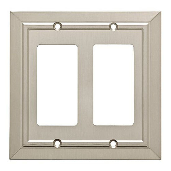 Picture of Franklin Brass W35224-SN-C Classic Architecture Double Decorator Wall Plate/Switch Plate/Cover, Satin Nickel