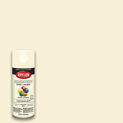 Picture of Krylon K05516007 COLORmaxx Spray Paint, Aerosol, Dover White