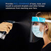 Picture of Salon World Safety Face Shields (100-Black & 100 Blue) - Ultra Clear Protective Full Face Shields to Protect Eyes, Nose and Mouth - Anti-Fog PET Plastic, Elastic Headband - Sanitary Droplet Guard