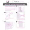 Picture of TCP Global Salon World Safety Face Shields with Pink Glasses Frames (Pack of 25) - Ultra Clear Protective Full Face Shields to Protect Eyes, Nose, Mouth - Anti-Fog PET Plastic, Goggles