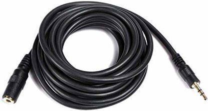 Picture of Movo MC10 3.5mm Audio Cable - 3.5mm TRS Female to Male 10ft Extension Cord for Microphones, Headphones, and More