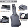 Picture of CAHAYA Guitar Bag Acoustic Reinforced 0.8 Inch Thick Sponge Overly Soft Padded Guitar Case with 5 Pockets,Neck Cradle,Back Hanger Loop for 40 41 42 Inches Acoustic Classical Guitars