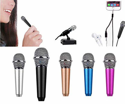 Picture of Mini Microphone with Omnidirectional Stereo Mic for Voice Recording,Chatting and Singing on iPhone,Android (Black)