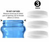 Picture of Threaded/Screw-On Caps for 3 and 5 Gallon Water Bottle Jugs (3 pk) (48mm, White)