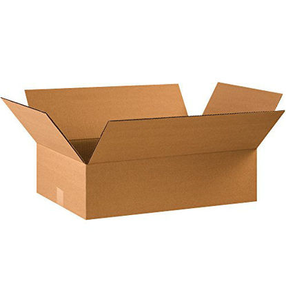 Picture of BOX USA B22146 Flat Corrugated Boxes, 22"L x 14"W x 6"H, Kraft (Pack of 20)