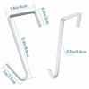 Picture of 20 Pcs White Metal Z Hooks Over The Door Hook,Z Hooks for Hanging Coats,Hats,Robes,Towels,Umbralla