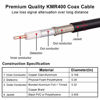 Picture of MOOKEERF UHF Cable PL259 Cable KMR400 35ft UHF Male Cable PL259 Male to SO239 Male Coax Cable Low Loss Pl259 Cable CB Cable for HAM Radio, VHF Radio, SWR Meter, Antenna Analyzer