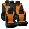 Picture of FH Group FB068ORANGE115 Orange Universal Car Seat Cover (Premium 3D Air mesh Design Airbag and Rear Split Bench Compatible)