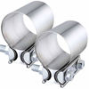 Picture of EVIL ENERGY 3.0 Inch Butt Joint Exhaust Band Clamp Sleeve Stainless Steel 2pcs