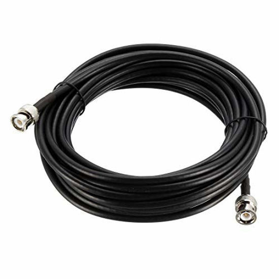 Picture of uxcell BNC Male to BNC Male Coax Cable RG58 Low Loss RF Coaxial Cable 50 ohm 25 ft