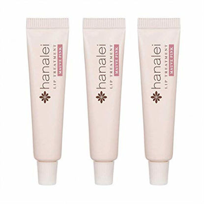 Picture of Lip Treatment by Hanalei, Made with Kukui Oil, Shea Butter, Agave, and Grapeseed Oil.Soothe Dry Lips.Cruelty free, Paraben Free.MADE IN USA. Mauve Pink Travel-size 3 pack (5ml/5g/0.17oz x 3 tubes)