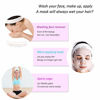 Picture of Facial Spa Headband - 3 Pcs Makeup Shower Bath Wrap Sport Headband Terry Cloth Adjustable Stretch Towel with Magic Tape