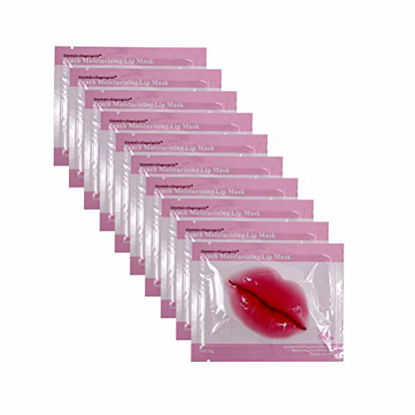 Picture of Permotary 30 Pieces Collagen Crystal Lip Care Gel Masks, Mouth & Lips Age Defying Masques - Concentrated Lip Mask with Collagen & Glycerin to Hydrate and Plump Your Lips