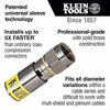 Picture of Klein Tools VDV812-612 Compression Connectors, Universal F Connectors RG6/6Q with Universal Sleeve Technology, Professional Grade, 50-Pack