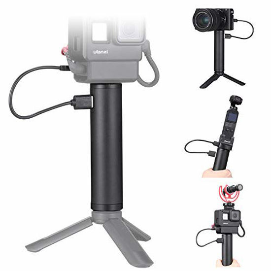 Picture of ULANZI BG-2 6800mAh Power Bank Hand Grip for Sony RX100 VII Canon G7X Mark III Compact Digital Cameras, GoPro 8 7 6 5 Action Cameras, DJI OSMO Pocket, and iPhone 11 Samsung Google OnePlus Smartphones