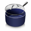 Picture of Granitestone Blue 2.5 Quart Saucepan with Ultra Nonstick & Durable Mineral Derived & Diamond Reinforced Surface, Stay Cool Handles & Tempered Glass Lid