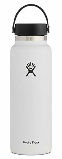 Picture of HYDRO FLASK White 40 Oz Wide Mouth Bottle With Flex Cap, 1 EA