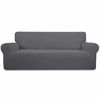 Picture of Easy-Going Stretch Sofa Slipcover 1-Piece Couch Sofa Cover Furniture Protector Soft with Elastic Bottom for Kids, Spandex Jacquard Fabric Small Checks(Sofa,Gray)