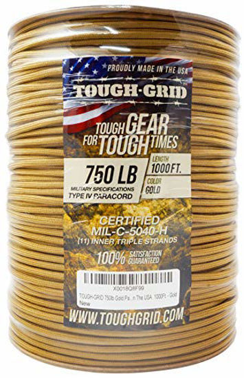 750 Paracord Coyote Brown Made in the USA Nylon/Nylon (100 FT.)