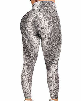 GetUSCart- FITTOO Women's High Waist Yoga Pants Tummy Control Scrunched  Booty Leggings Workout Running Butt Lift Textured Tights Peach Butt Black (XL)