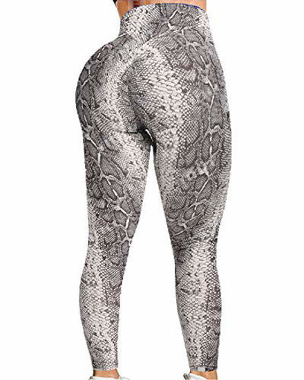 Women Yoga Pants Snakeskin Print High Waist Butt Lifting Leggings  Moisture-Wicking Running Workout Tights : Amazon.in: Electronics