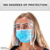 Picture of TCP Global Salon World Safety Face Shields with All Clear Glasses Frames (Case of 80) - Ultra Clear Protective Full Face Shields to Protect Eyes, Nose, Mouth - Anti-Fog PET Plastic, Goggles