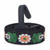 Picture of CLOUDMUSIC Ukulele Strap Button Free Hawaiian Floral Ukulele Strap with Hook Clip On For Soprano Concert Tenor Ukulele(Flowers With Orange Petals)