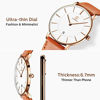 Picture of Watch, Mens Watch, Minimalist Fashion Simple Wrist Watch Analog Date with Leather Strap