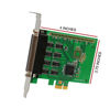 Picture of I/O Crest RS-232 DB9 Series 8x Serial (8S) 8 Port PCI-Express 2.0 x1 Card XR17V358 Chipset 16C550 UART