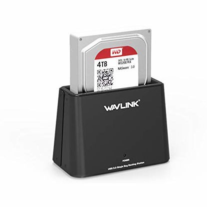 Picture of WAVLINK USB 3.0 to SATA External Hard Drive Docking Station for SATA I/II/III 2.5 inch/3.5 Inch HDD,SSD with UASP (6Gbps), Support Backup and Auto Sleep Function [ 10TB ],Tool-Free