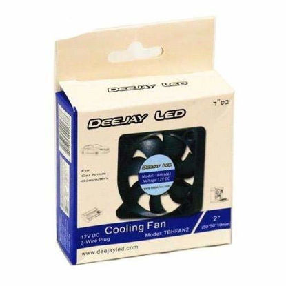 Picture of Deejay LED 2&quot; 12V Cooling Fan for Computer or Car Amplifier, Ball Bearing