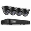 Picture of ZOSI H.265+ Full 1080p Home Security Camera System,5MP Lite CCTV DVR Recorder 4 Channel and 4 x 2MP 1080P Weatherproof Surveillance Dome Camera Outdoor Indoor with 80ft Night Vision (No Hard Drive)