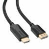 Picture of DisplayPort to HDMI Cable 6 ft, DP Display Port to HDMI Cable Adapter 6 feet Braided Male to Male Supports Video and Audio for DELL, HP, ASUS, etc