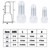 Picture of smseace 580PCS Closed End Crimp Terminal 22-16/16-14/12-10 AWG Protective Closed End Wire Crimp Connector Cap SM-10