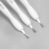 Picture of IVON 3 Pack Nail Cuticle Trimmer Pusher Remover, Double End & Plastic Handle (White)