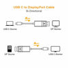 Picture of CableCreation 8K Bi-Directional DisplayPort to USB C Cable 6FT [HDR, 8K@60Hz, 4K@144Hz, 2K@165Hz], DP 1.4 to USB C Cable, Compatible for MacBook Pro/Air 2020/2018, iPad Pro/Air, Dell XPS