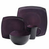 Picture of Gibson Soho Lounge Dinnerware set, Square, Purple